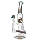 Ben Wilson - Hollow Foot Inline Recycler w/ Triple Donut Perc - Electrum w/ Agua Azul - The Cave