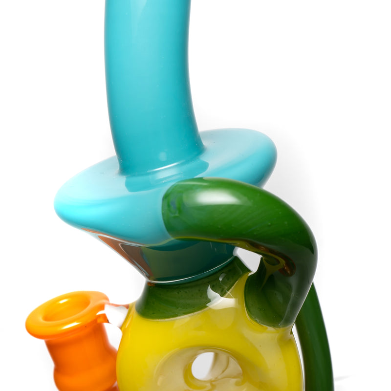 Ben Wilson - Triple Donut Inline Recycler - Multi Color Rainbow - The Cave