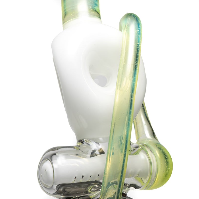 Ben Wilson - Triple Donut Inline Puffco Peak Top - White & Slyme - The Cave