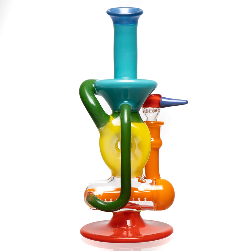 Ben Wilson - Triple Donut Inline Recycler - Multi Color Rainbow - The Cave