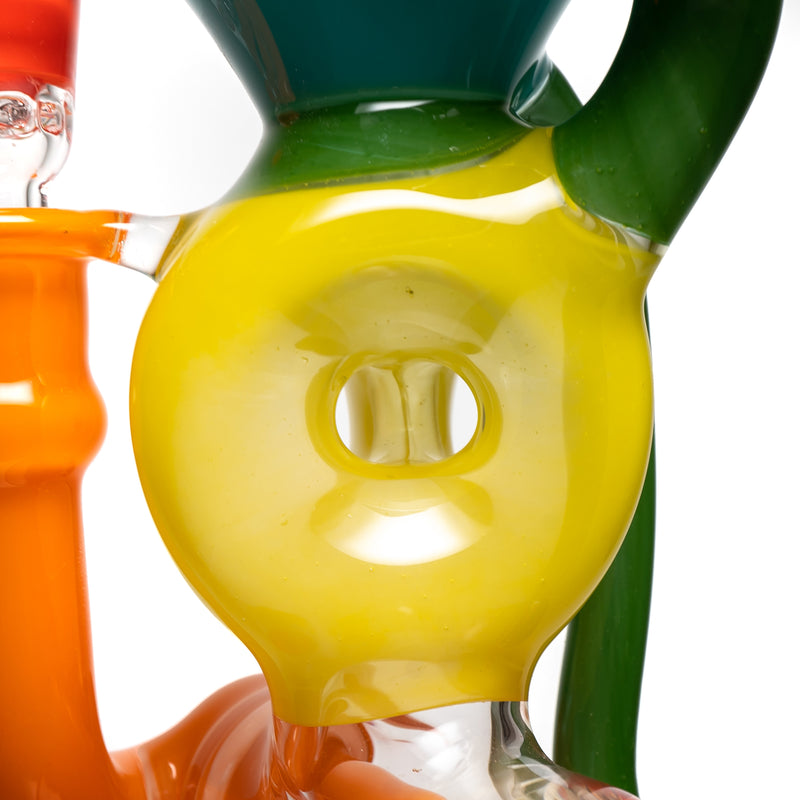 Ben Wilson - Triple Donut Inline Recycler - Multi Color Rainbow - The Cave