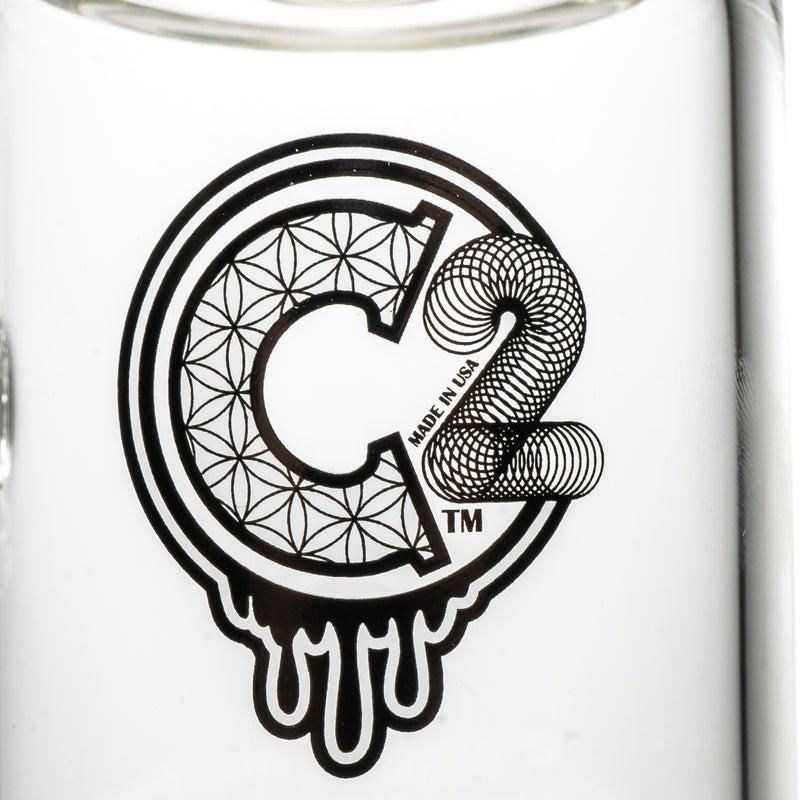 C2 Custom Creations - Fixed Big Circ Bubbler - 80mm - White Seed Label - The Cave