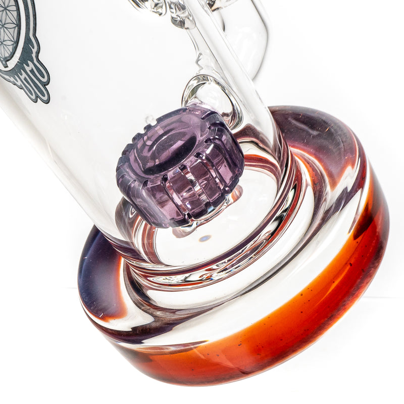 C2 Custom Creations - Fixed Circ Bubbler - 50mm - Amber Amethyst Accents - The Cave