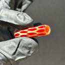 Steve H - Glass Tip - Honeycomb - Caramel & Red - 10mm