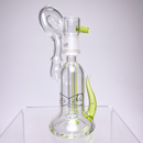DC Glass - Horned Bubbler - 18mm - Haterade Accent - The Cave
