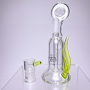 DC Glass - Horned Bubbler - 18mm - Haterade Accent - The Cave