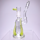 DC Glass - Horned Bubbler - 18mm - Haterade Accent - The Cave