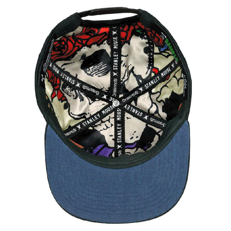 Grassroots - Stanley Mouse Dead Star Black Snapback Hat - Large/XL - The Cave