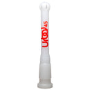 Urbal Technologies - 6 Slit Downstem - 4.5" - White w/ Red Connection Label - The Cave