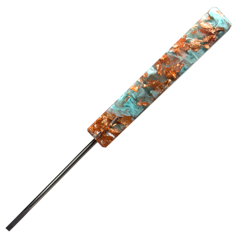 DunkinDabber - Flat Head Dabber - Kaotic Artworks Copper Leaf - 7 1/4" - The Cave