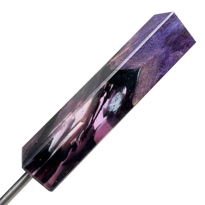 DunkinDabber - Flat Head Dabber - Sparkle Pourcasso + Purple Burl - 5 1/4" - The Cave