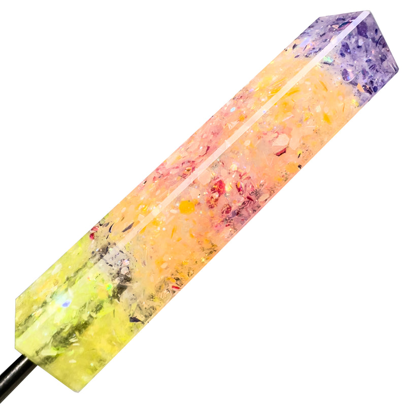 DunkinDabber - Round Flat Head Dabber - Pourcasso Glow UV - 5 3/4" - The Cave