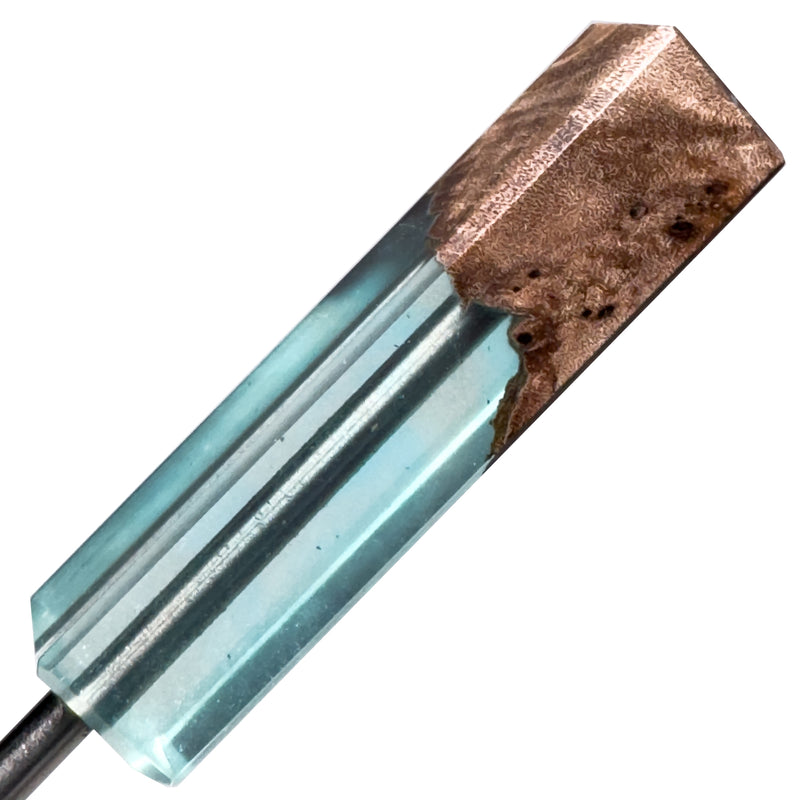 DunkinDabber - Mini Flat Head Dabber - Pourcasso Resin + Burl - 3 7/8"