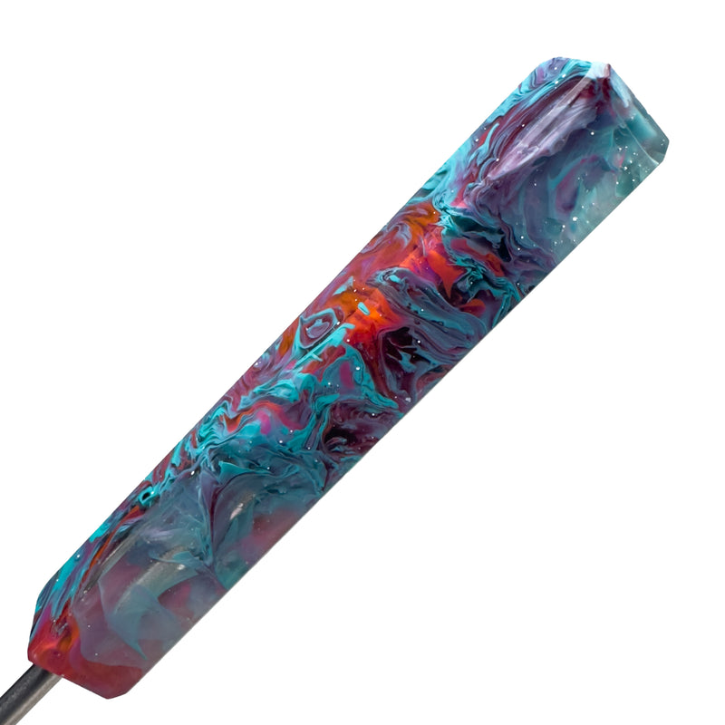 DunkinDabber - Flat Head Dabber - Blue & Red Kaotics Artworks Resin - 5 5/8" - The Cave