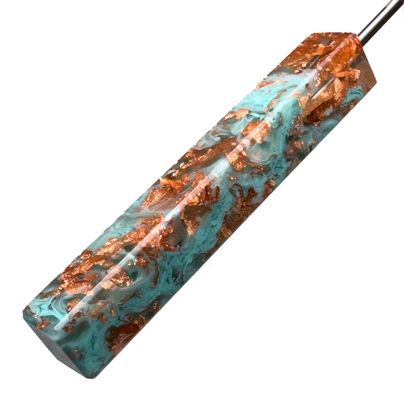 DunkinDabber - Flat Head Dabber - Kaotic Artworks Copper Leaf - 7 1/4" - The Cave