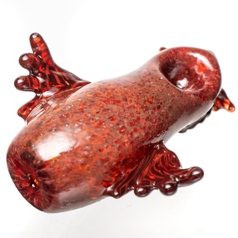 Four Winds Flameworks - Hooter Hand Pipe - Rust Frit - The Cave