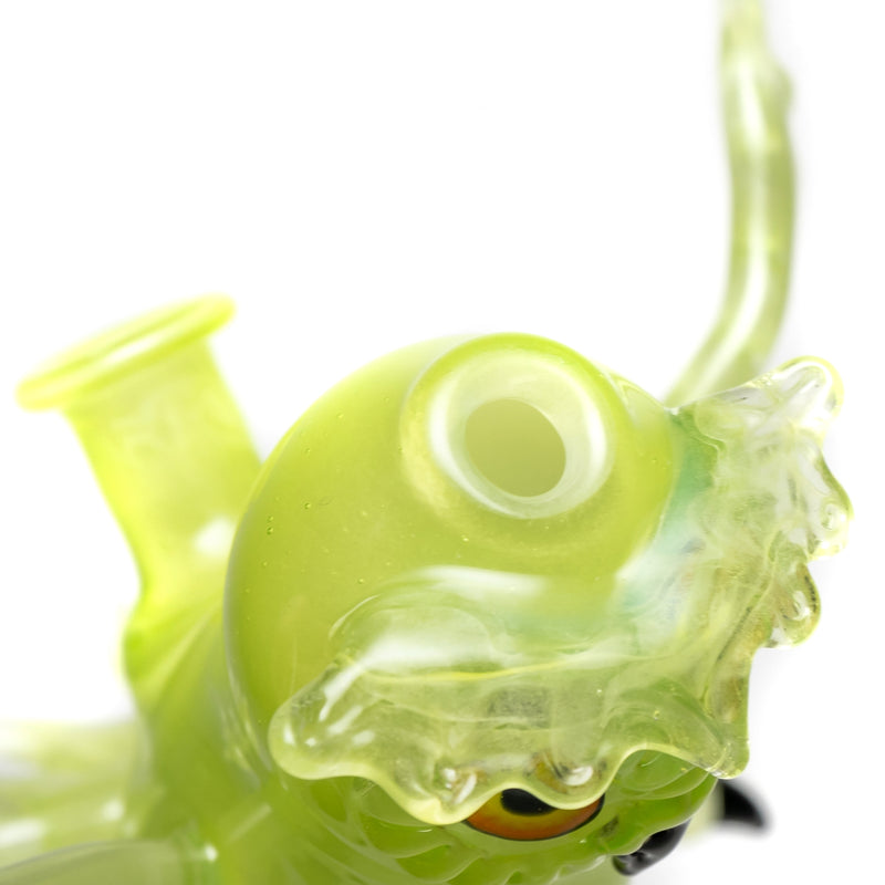 Four Winds Flameworks - Monochrome Owl Rig - UV Lime White Satin - The Cave