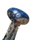 Greenlite - Heavy Spoon - Flat Mouth - Fume w/ Twist Cane & Blue Honeycomb