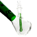 US Tubes - 16" Beaker 50x7 w/ 24mm Joint - Green Neck - White & Green Vertical Label - The Cave
