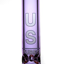 US Tubes - 20" Beaker 60x9 - White & Purple Vertical Label w/ Purple Neck - The Cave