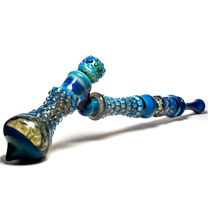 Goo Roo Designs - 26" Hammer Bubbler - Blue Fume & Smoke - The Cave