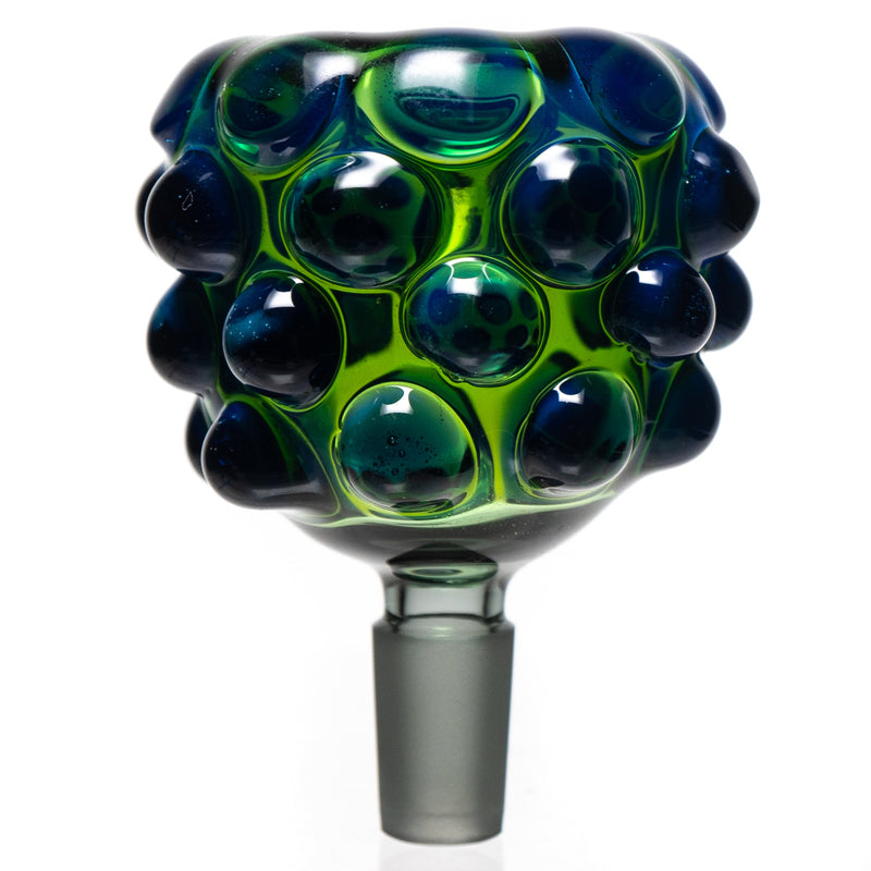 Goo Roo Designs - 23" Hammer Bubbler - Green Blue & White w/ Cobalt - The Cave