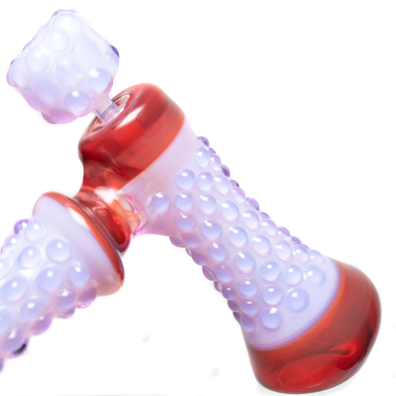 Goo Roo Designs - 23" Hammer Bubbler - Milky Purple & Red - The Cave