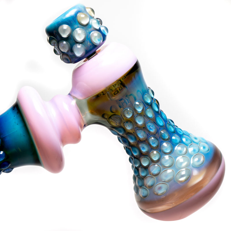 Goo Roo Designs - 25" Hammer Bubbler - Milky Pink, Smoke & Fume - The Cave