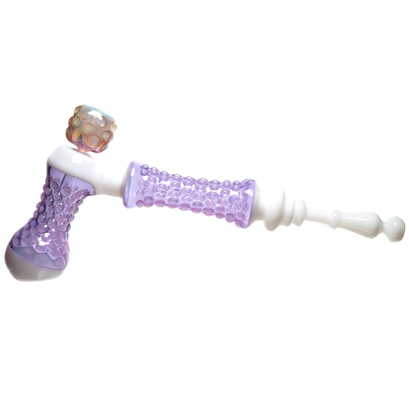 Goo Roo Designs - 21" Hammer Bubbler - Purple & White - The Cave