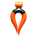 Aaron Vigil - Horn Pendant - Sunburst Orange & Black - The Cave