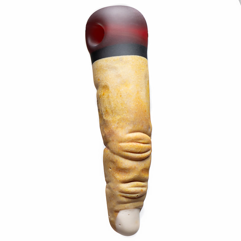 Zach P - Finger Pendant - Beige w/ Red - The Cave