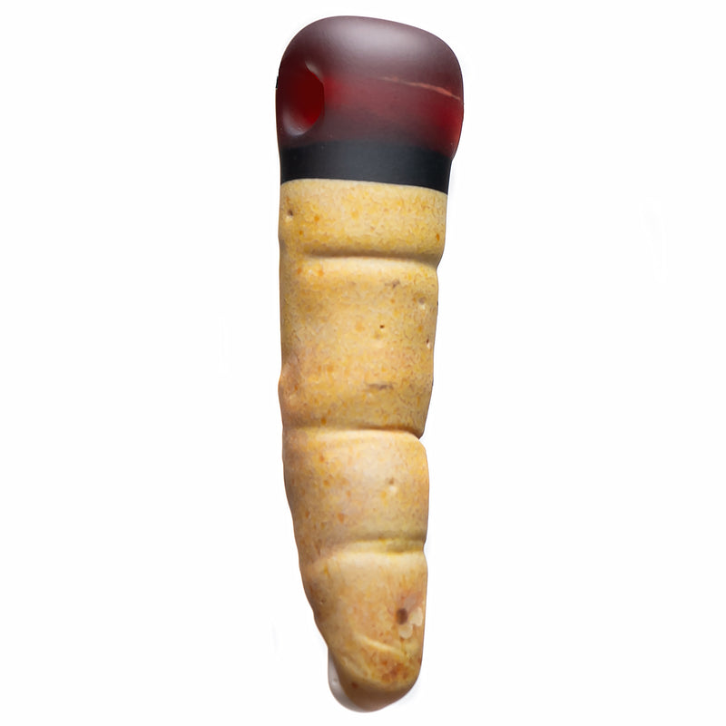 Zach P - Finger Pendant - Beige w/ Red - The Cave