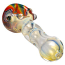 Justice Brown Glass - Fume Spoon Pipe - Rainbow Flower - The Cave