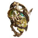 Aquarius - Caged Skull Pendant - Black Opal - Illuminati - The Cave