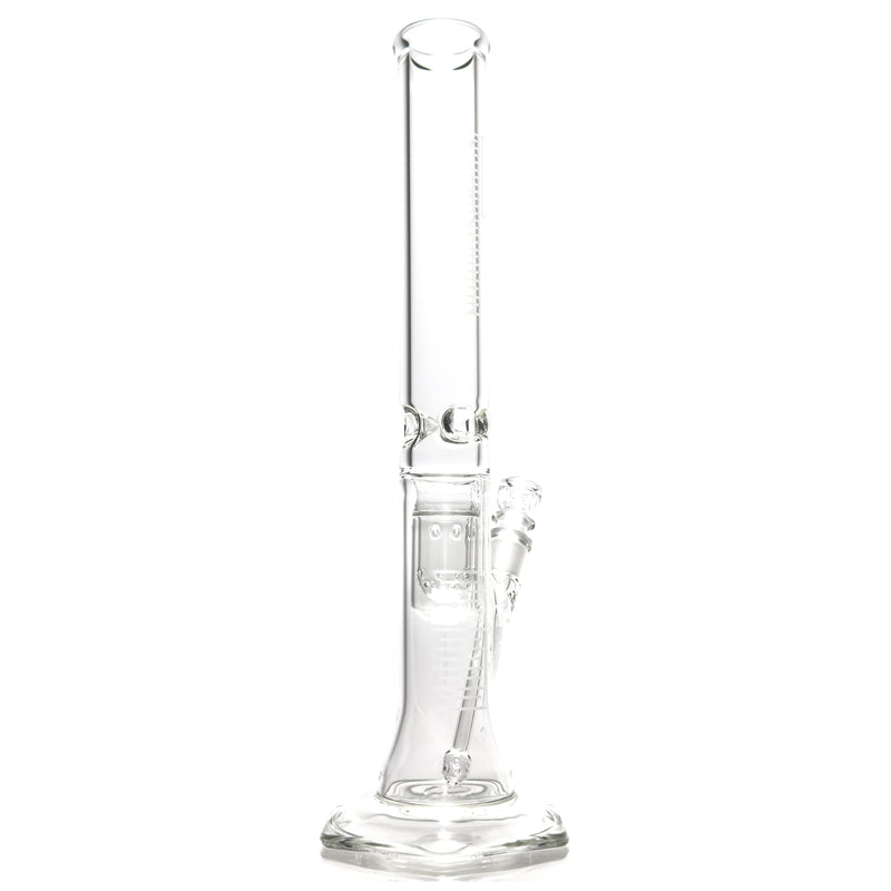 HiSi Glass - 18" Straight Tube - Double U Perc - The Cave