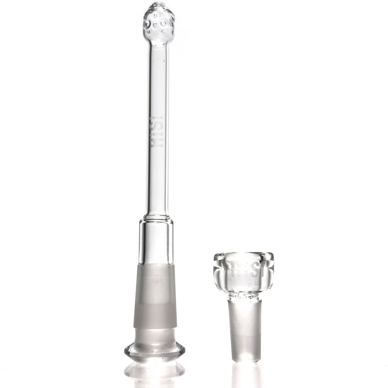 HiSi Glass - 18" Straight Tube - Double U Perc - The Cave