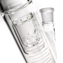 HiSi Glass - 18" Straight Tube - Double U Perc - The Cave