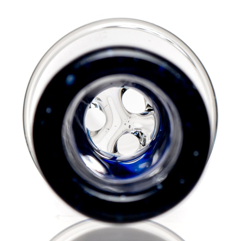 Hitwell Glass - Martini Slide - 3 Hole - 18mm - Blue Blizzard - The Cave