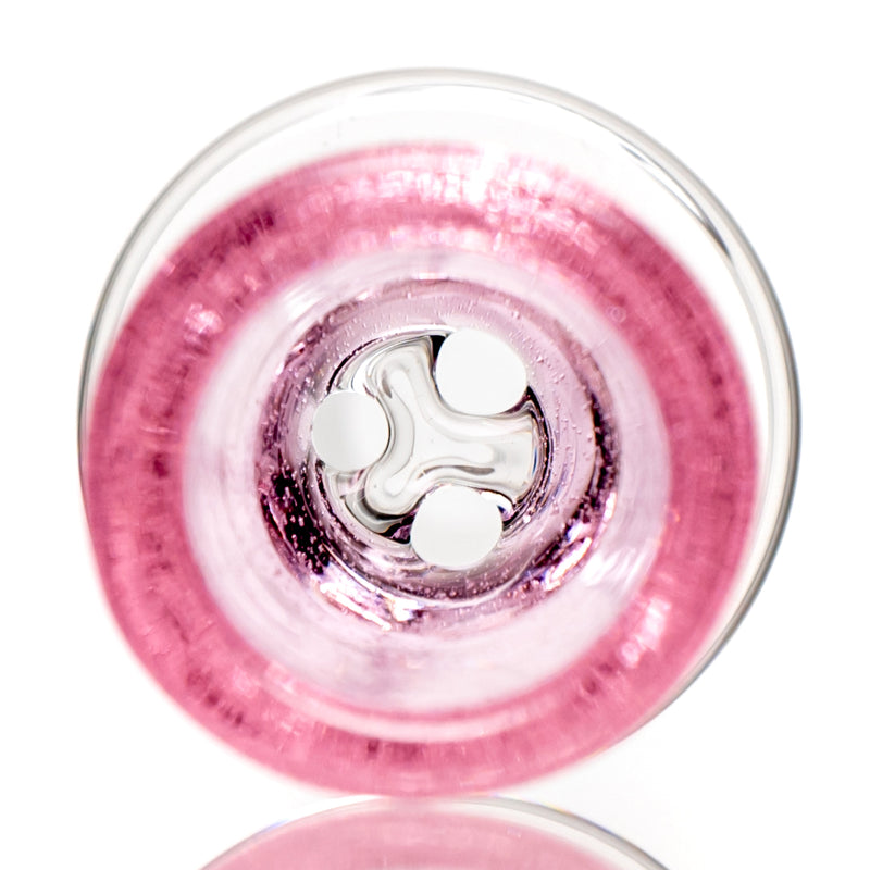 Hitwell Glass - Martini Slide - 3 Hole - 18mm - Pink Lollipop - The Cave