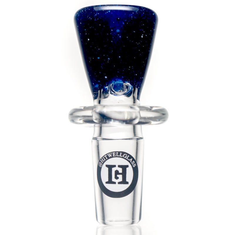 Hitwell Glass - Martini Slide - 3 Hole - 14mm - Blue Blizzard - The Cave