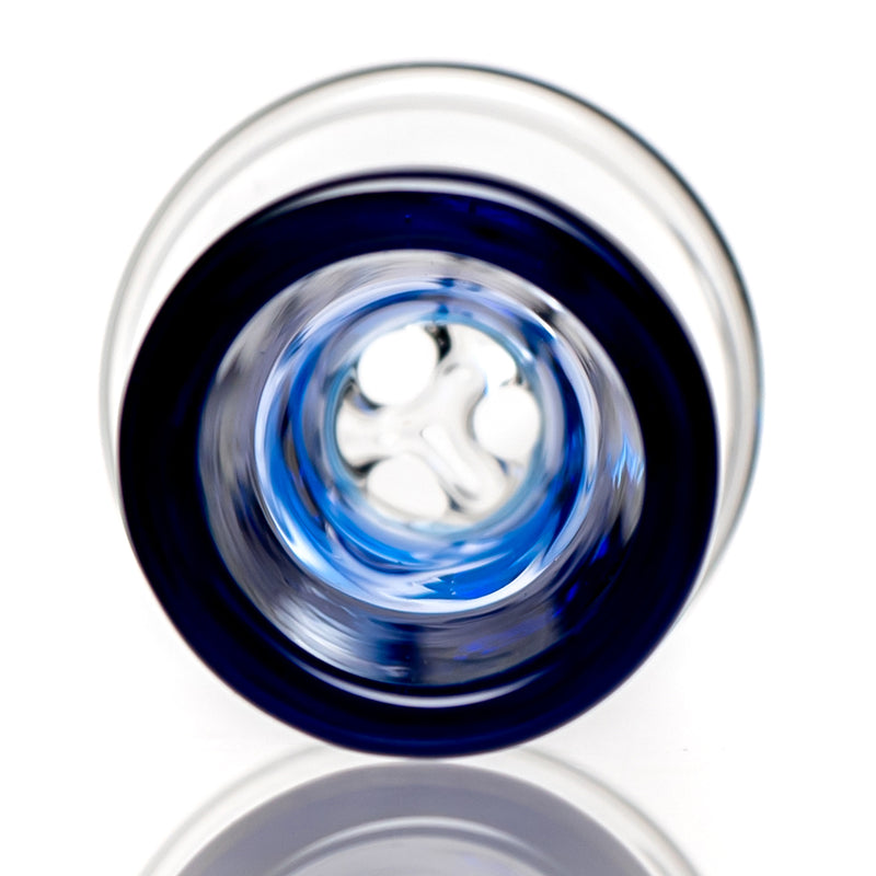 Hitwell Glass - Martini Slide - 3 Hole - 18mm - Cobalt - The Cave