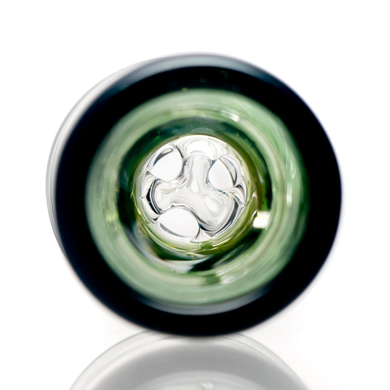 Hitwell Glass - Martini Slide - 3 Hole - 14mm - Blue Green - The Cave