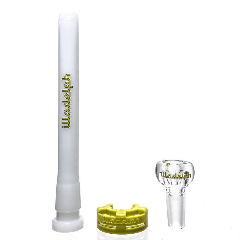 Illadelph - Tall Beaker - Lime & White 5mm - The Cave