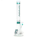 Illadelph - Medium Signature Beaker - Teal & White - The Cave