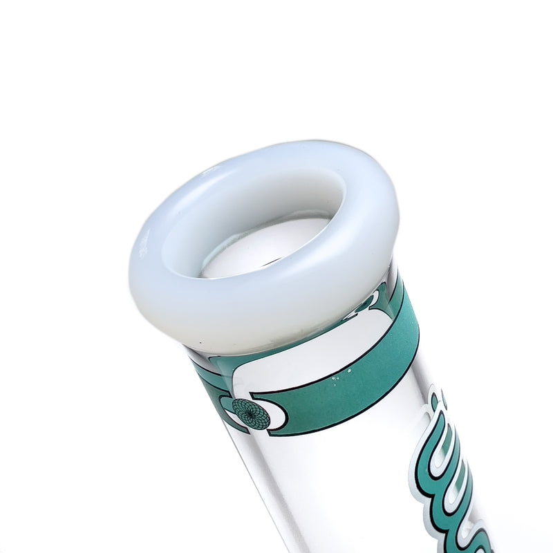 Illadelph - Medium Signature Beaker - Teal & White - The Cave