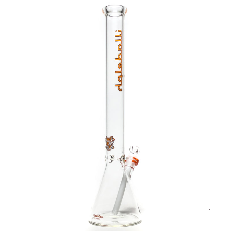 Illadelph - Tall Beaker - Orange & White 5mm - The Cave