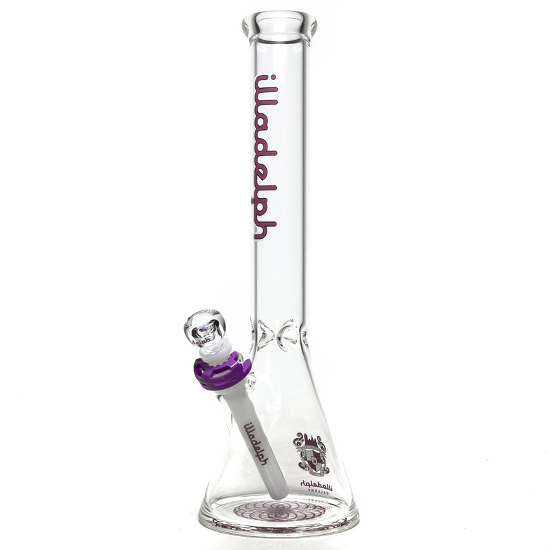 Illadelph - 45mm Beaker - Purple & White 5mm - The Cave