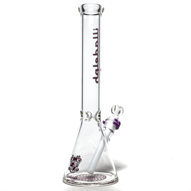 Illadelph - 45mm Beaker - Purple & White 5mm - The Cave