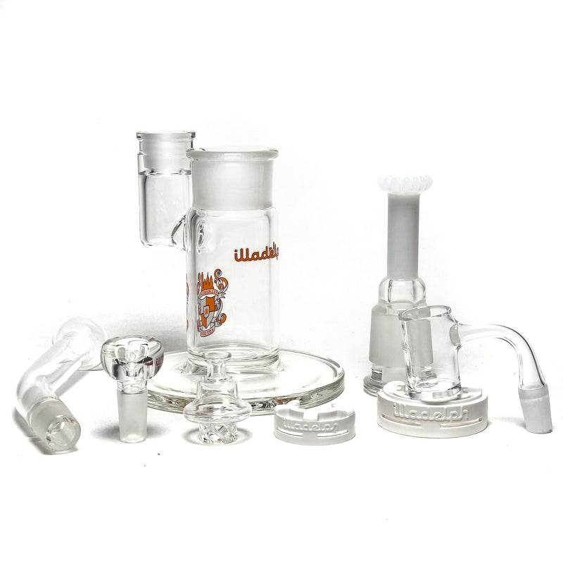 Illadelph - Detachable Bubbler - Orange & White - The Cave