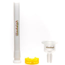 Illadelph - Medium Beaker - Frosted Signature Series - Rasta & White - The Cave